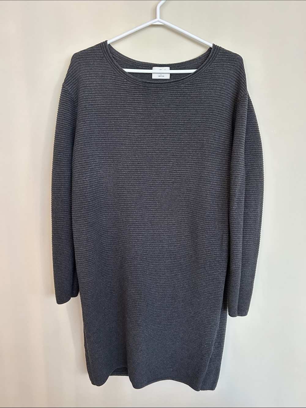 Wilfred Charcoal Grey Campanule Sweater Dress, Size L